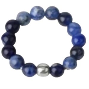Sodalite 4mm Beaded Stretch Ring
